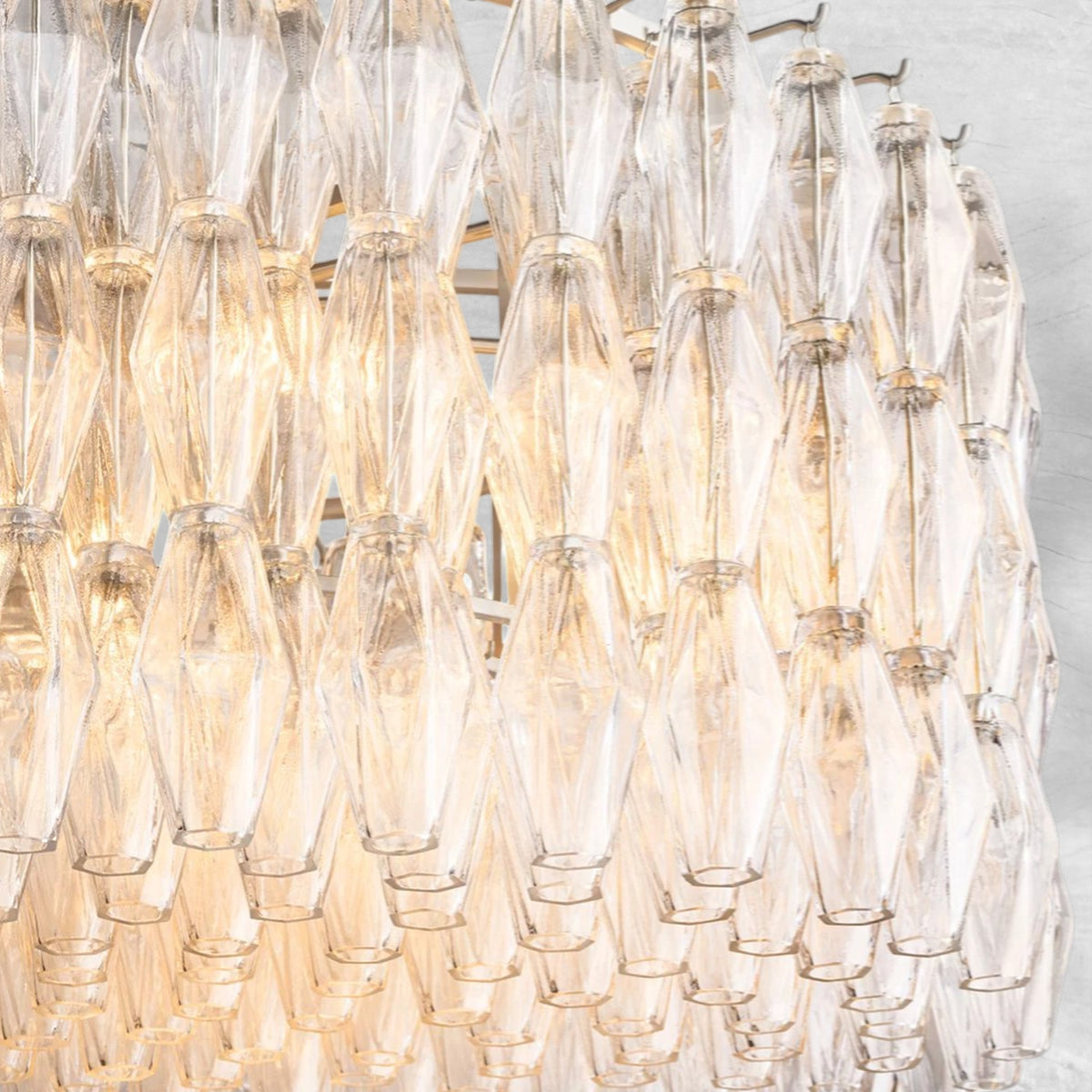 Cyra Clear Glass Round Chandelier 37"47"62"