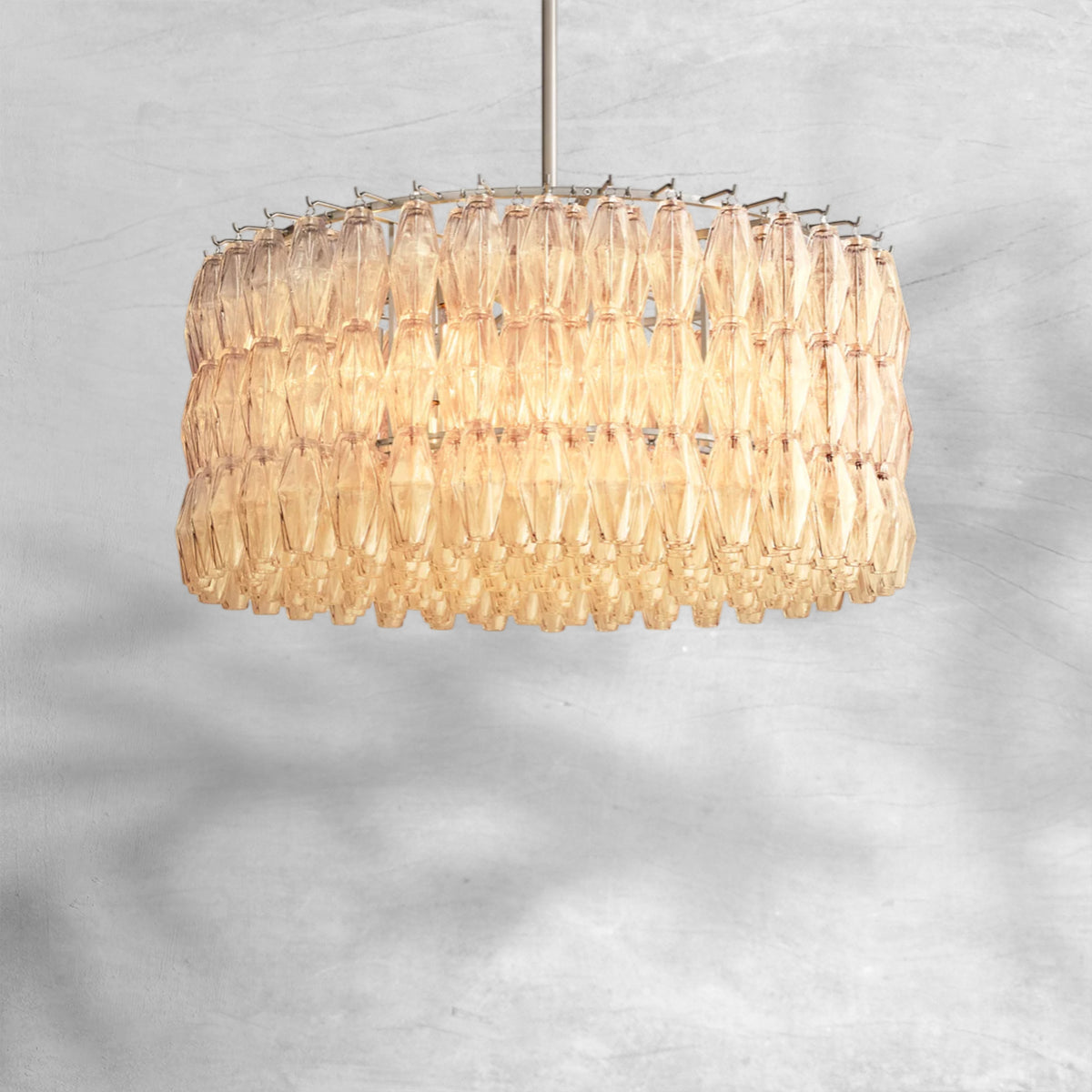 Cyra Clear Glass Round Chandelier 37"47"62"