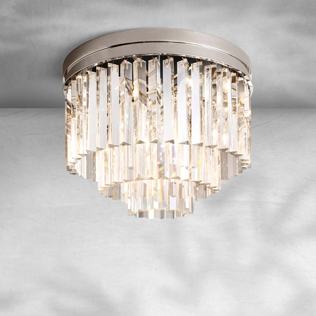 1920s Orion Art Deco Round Flushmount 20"