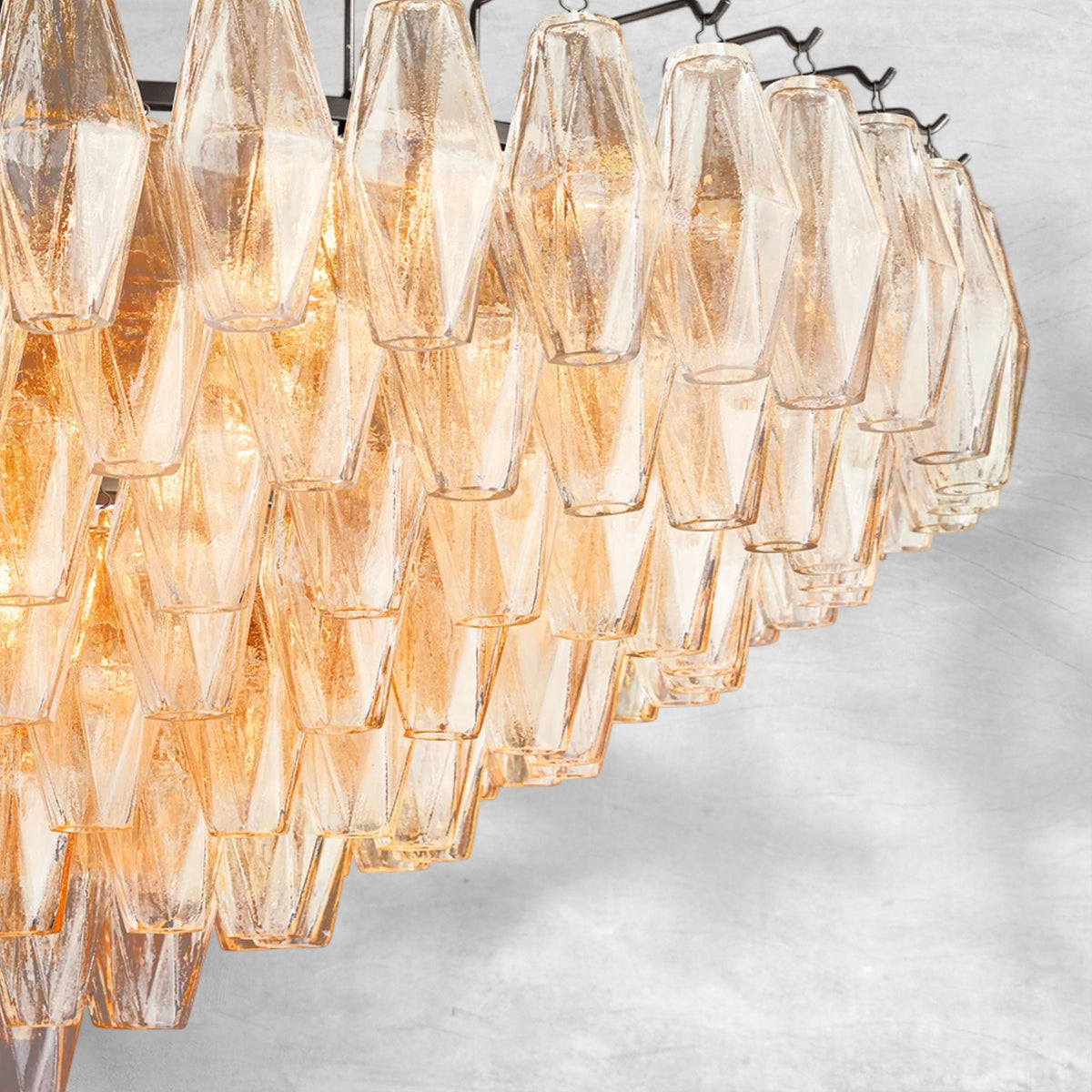 Cyra Glass Tiered Round Chandelier 37"D 47"D 62"D