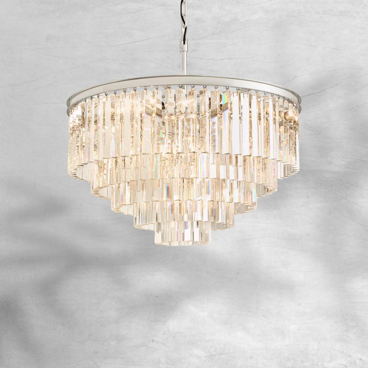 1920s Orion Art Deco Round Chandelier 20"32"44"