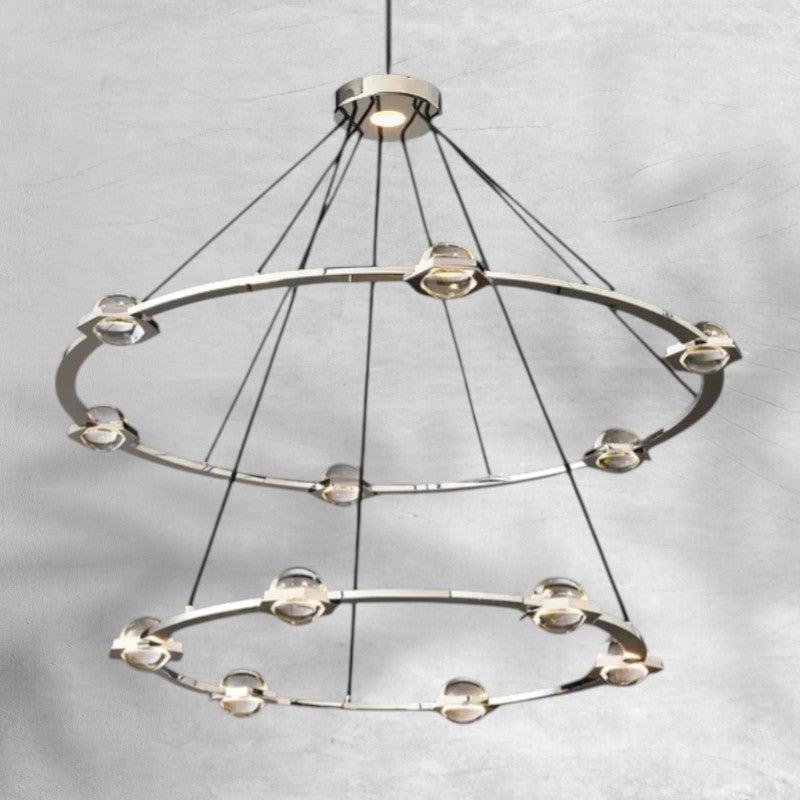 Eldric Two-Tier Round Chandelier 48" 60"