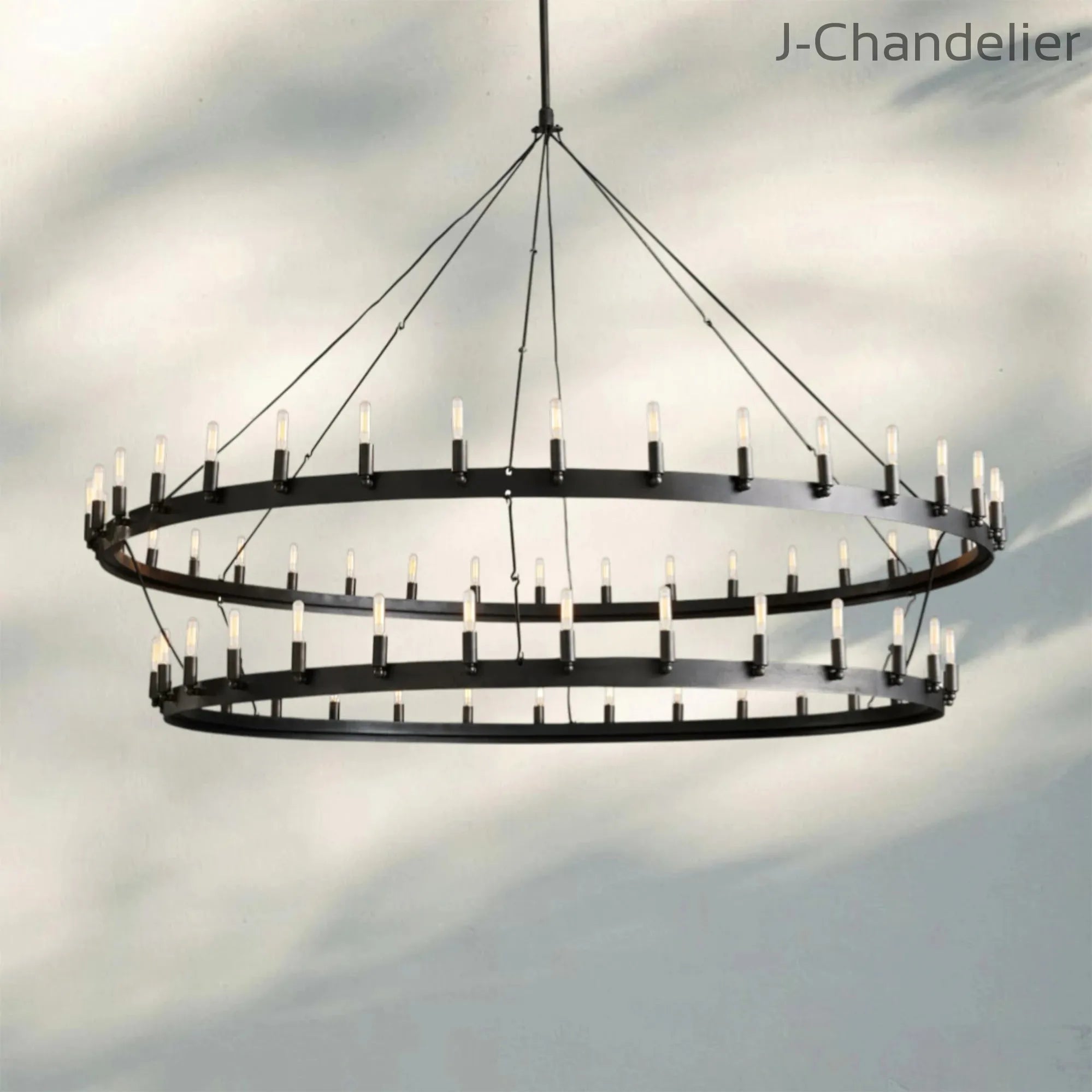 Camina Vintage Filament 2-Tier Chandelier
