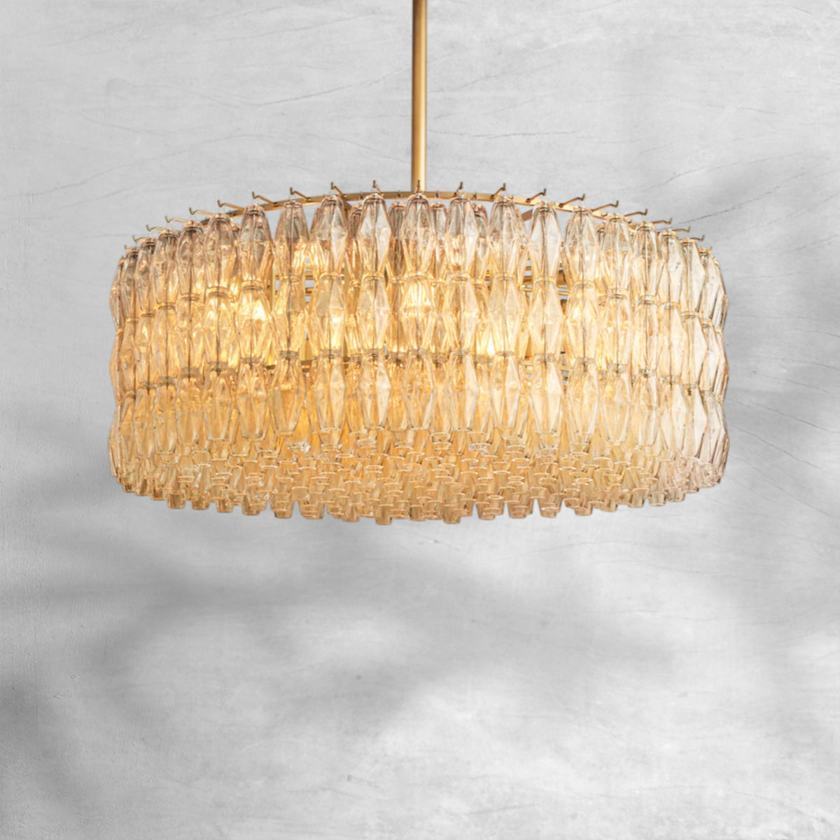 Cyra Clear Glass Round Chandelier 37"47"62"