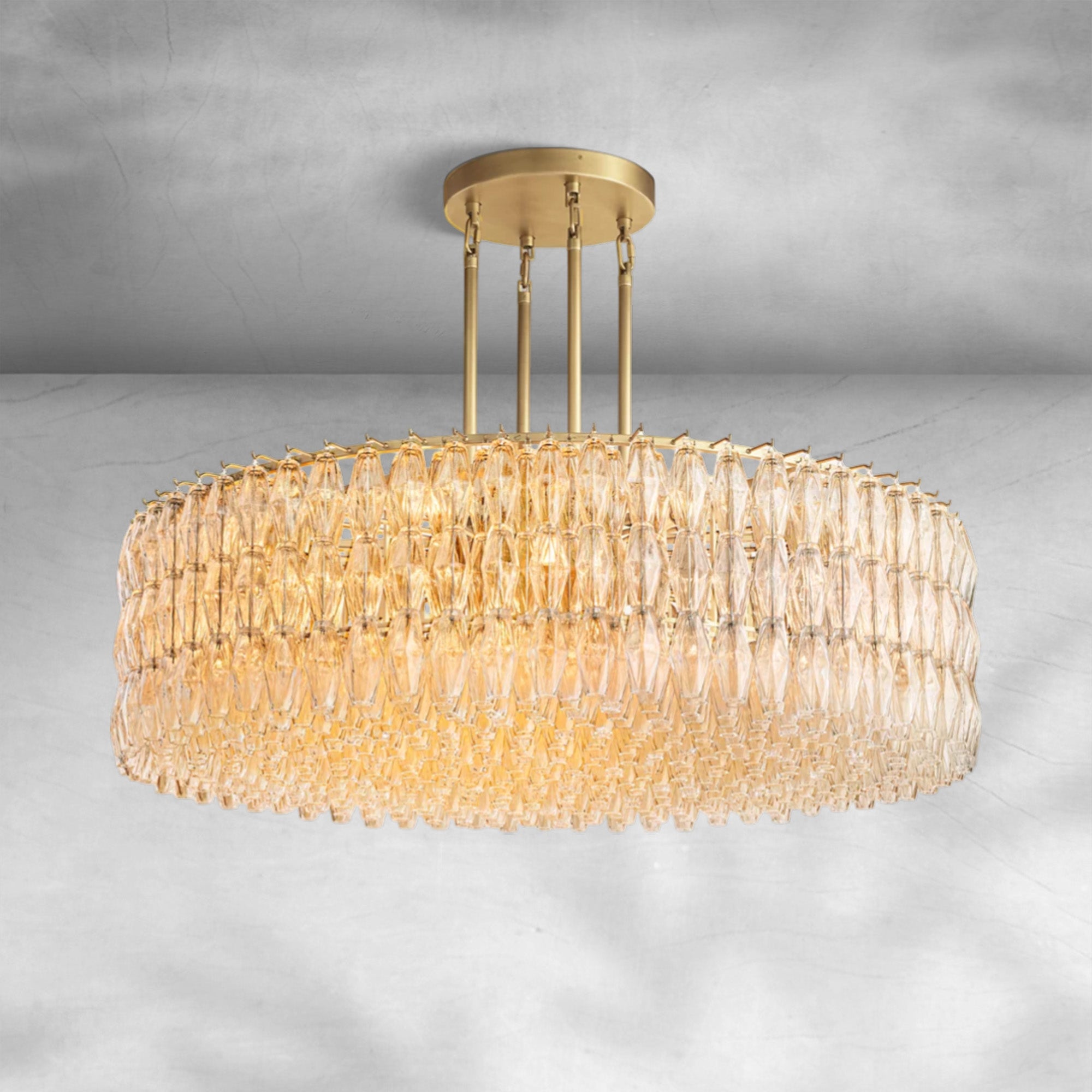 Chiaravalle Clear Glass Round Chandelier 37"47"62"