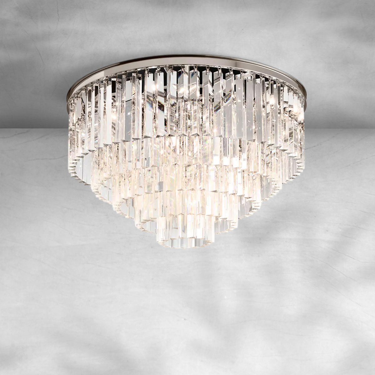 1920s Orion Art Deco Round Flushmount 32"