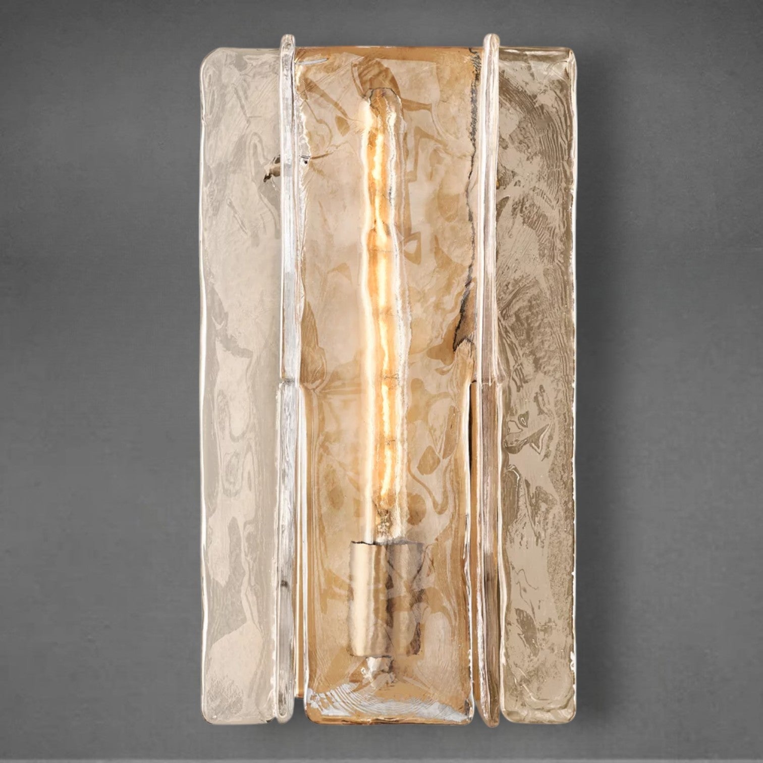 Lattace Smoke Glass Sconce 15"