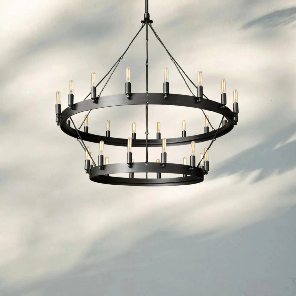 Celestine Vintage Filament 2-Tier Chandelier