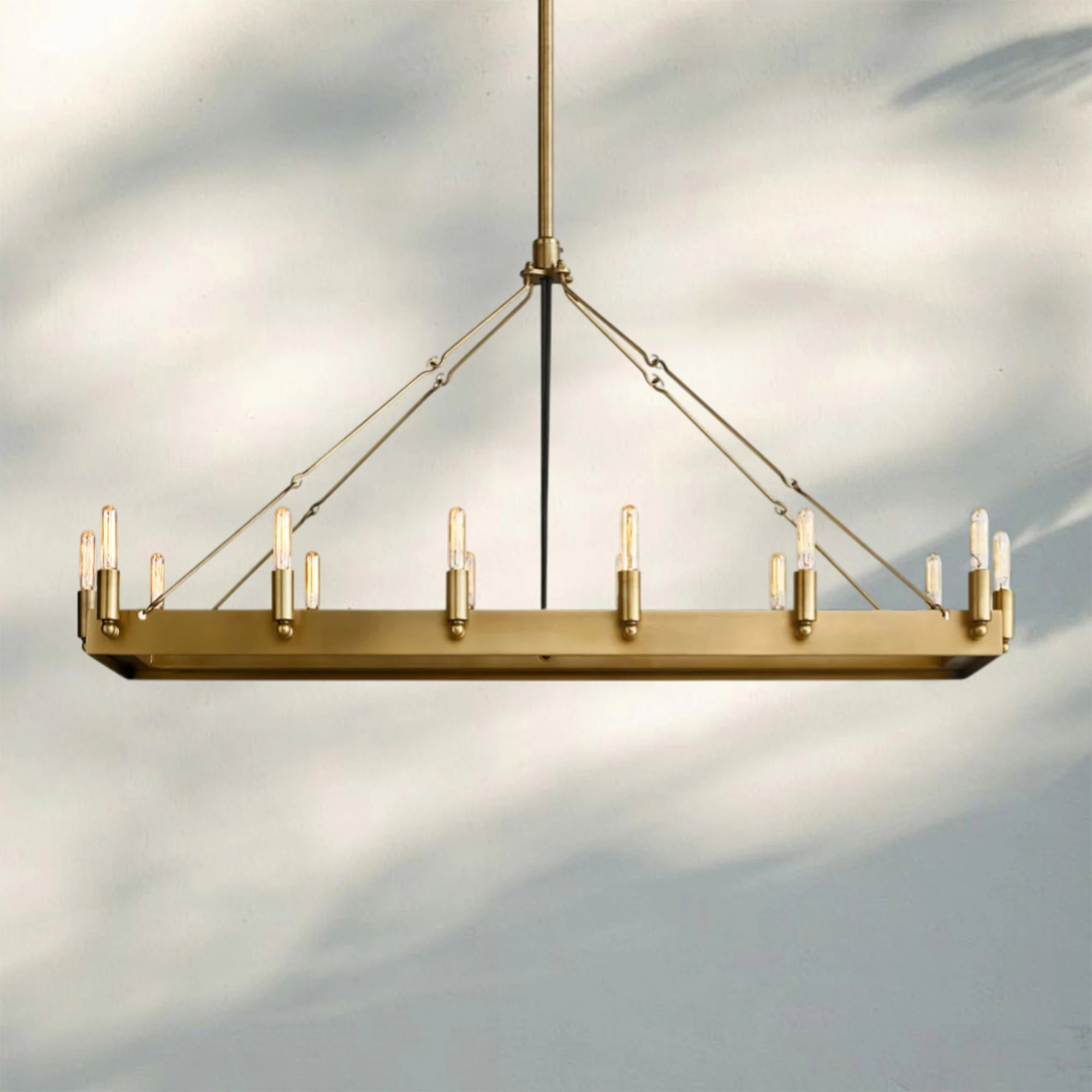 Camina Vintage Filament Rectangular Chandelier