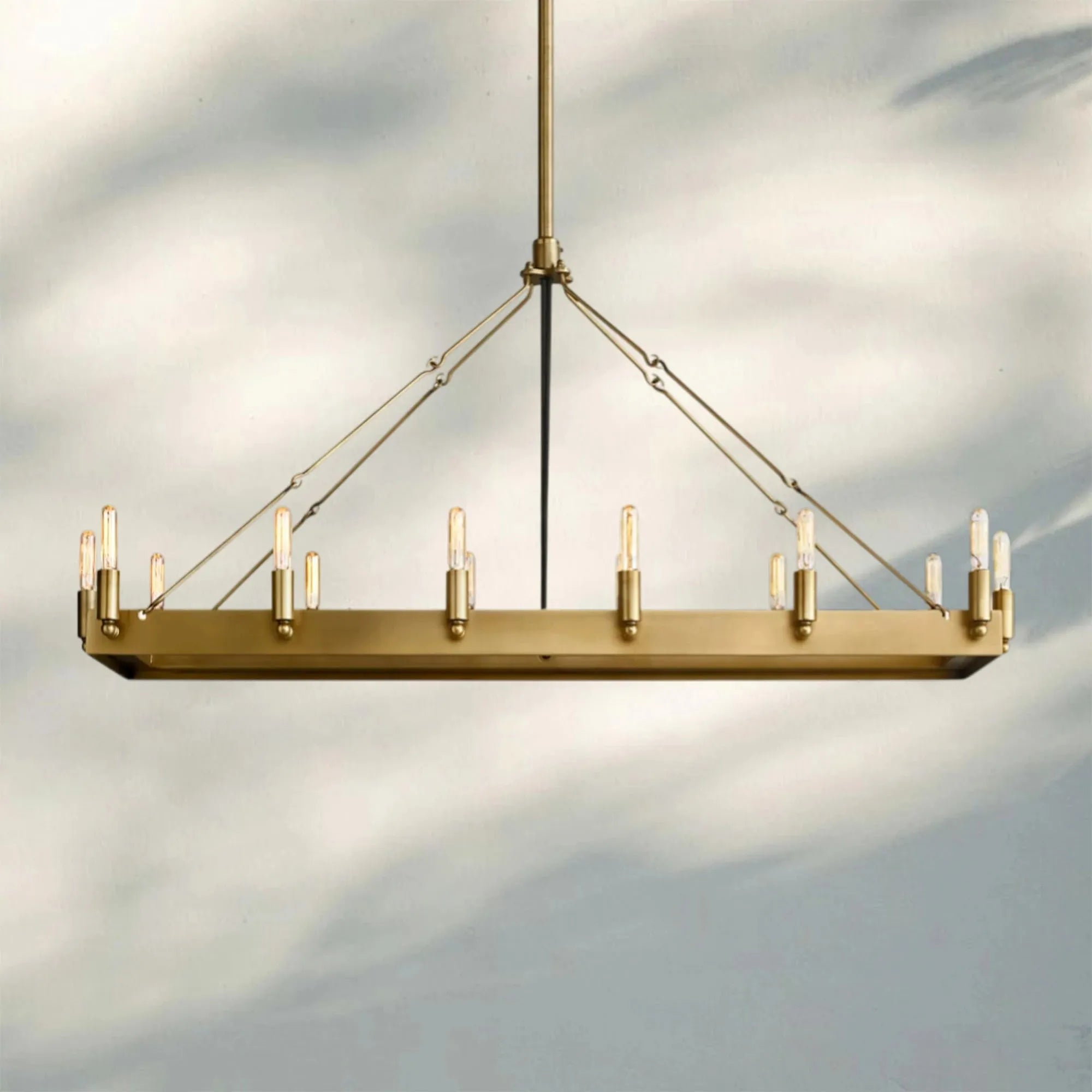 Camina Vintage Filament Rectangular Chandelier