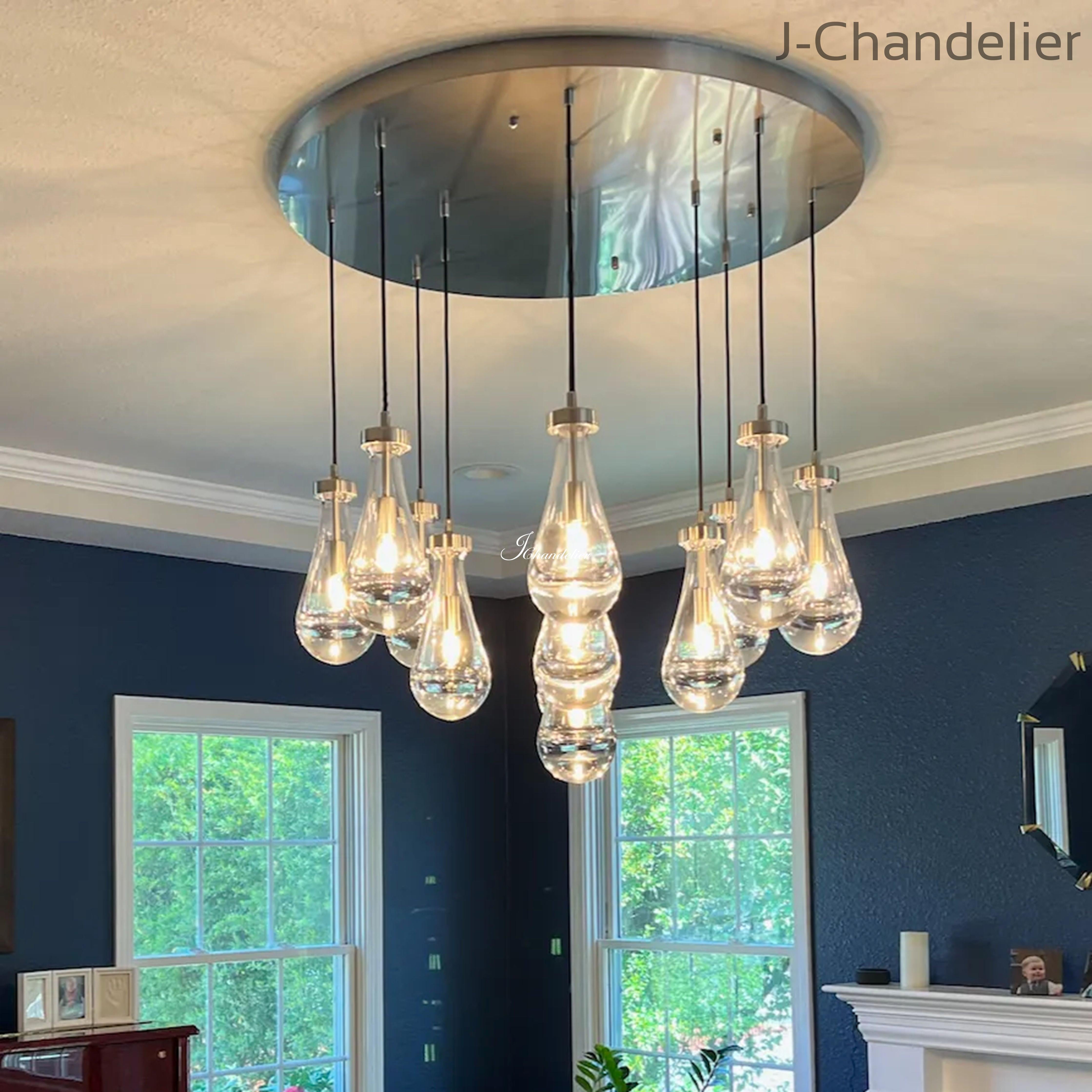 JC Raindrops Round Chandelier