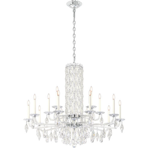 Siena Short Column Crystal Chandelier 41"