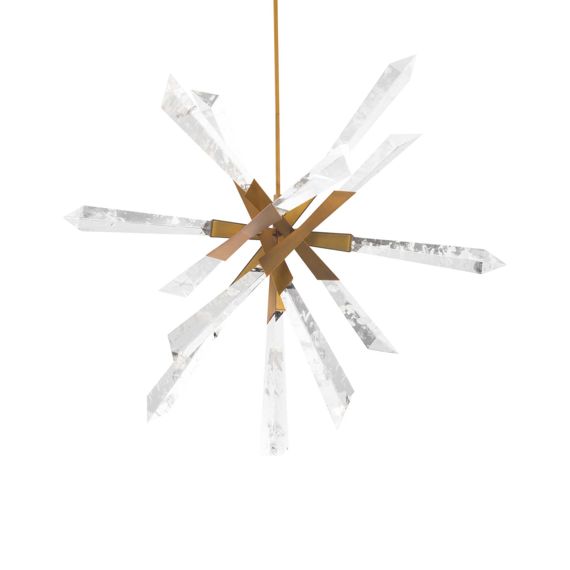Solitude LED Pendant Light in Aged Brass (Small).