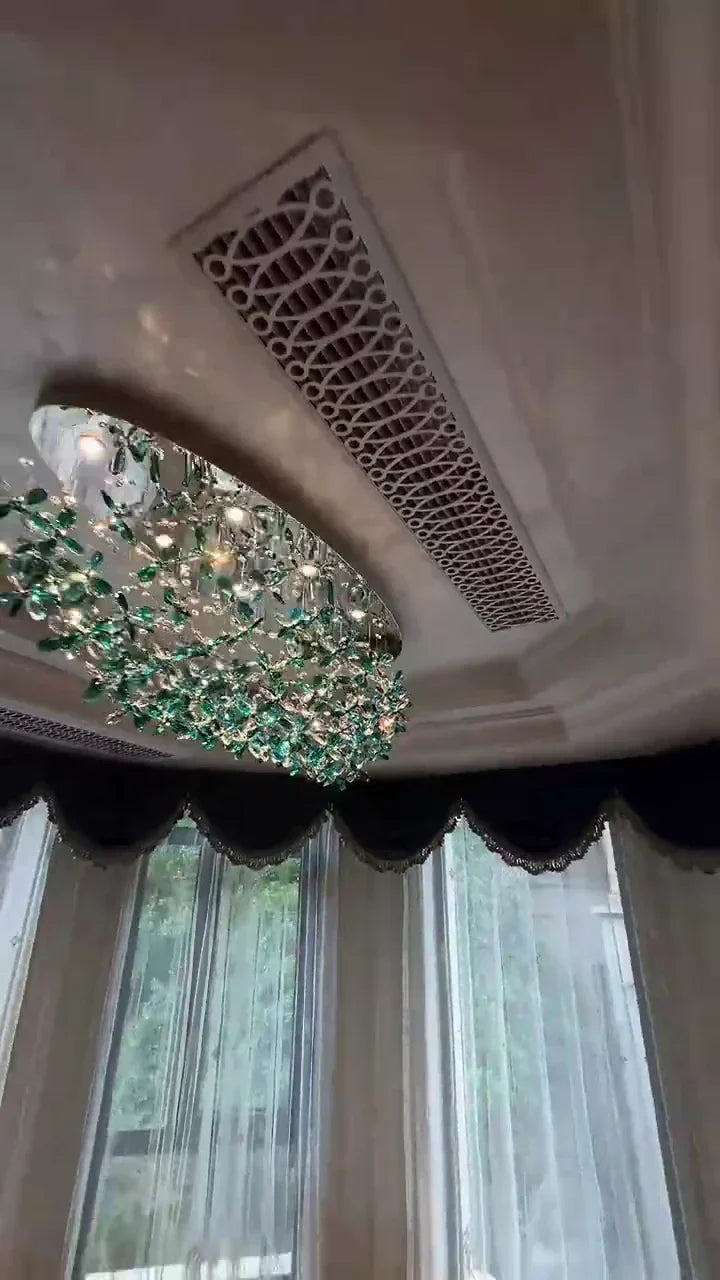 Luxury Crystal Flower Chandelier For Dining Room/Living Room