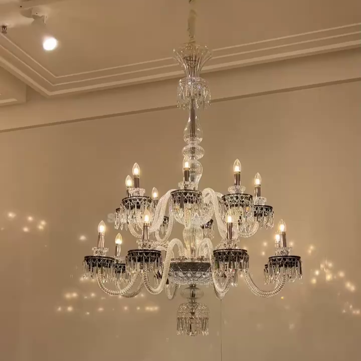 Elegant Crystal Chandelier in Italian Style for Bedroom and Living Room