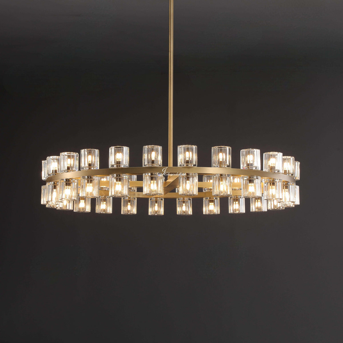 Auraline Crystal Round Chandelier 36", 48"