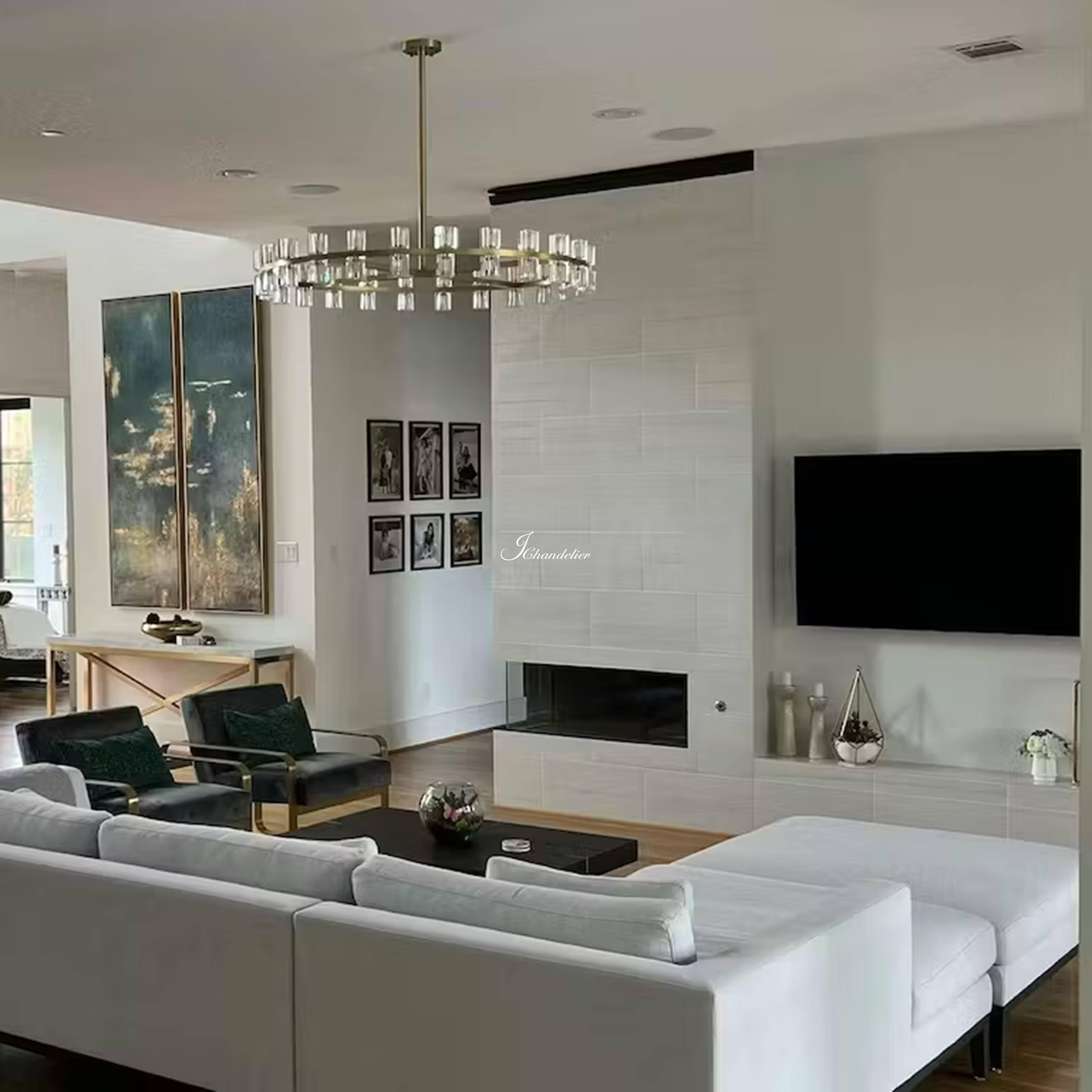 Arcachen Crystal Round Chandelier 36", 48"