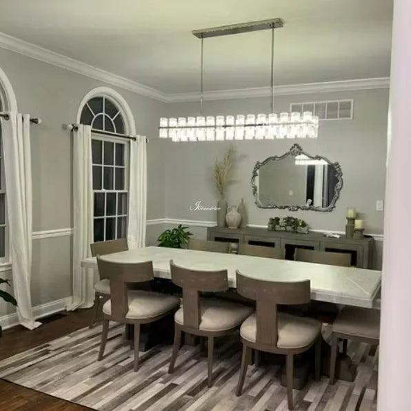 Auraline Crystal Rectangular Chandelier 72"