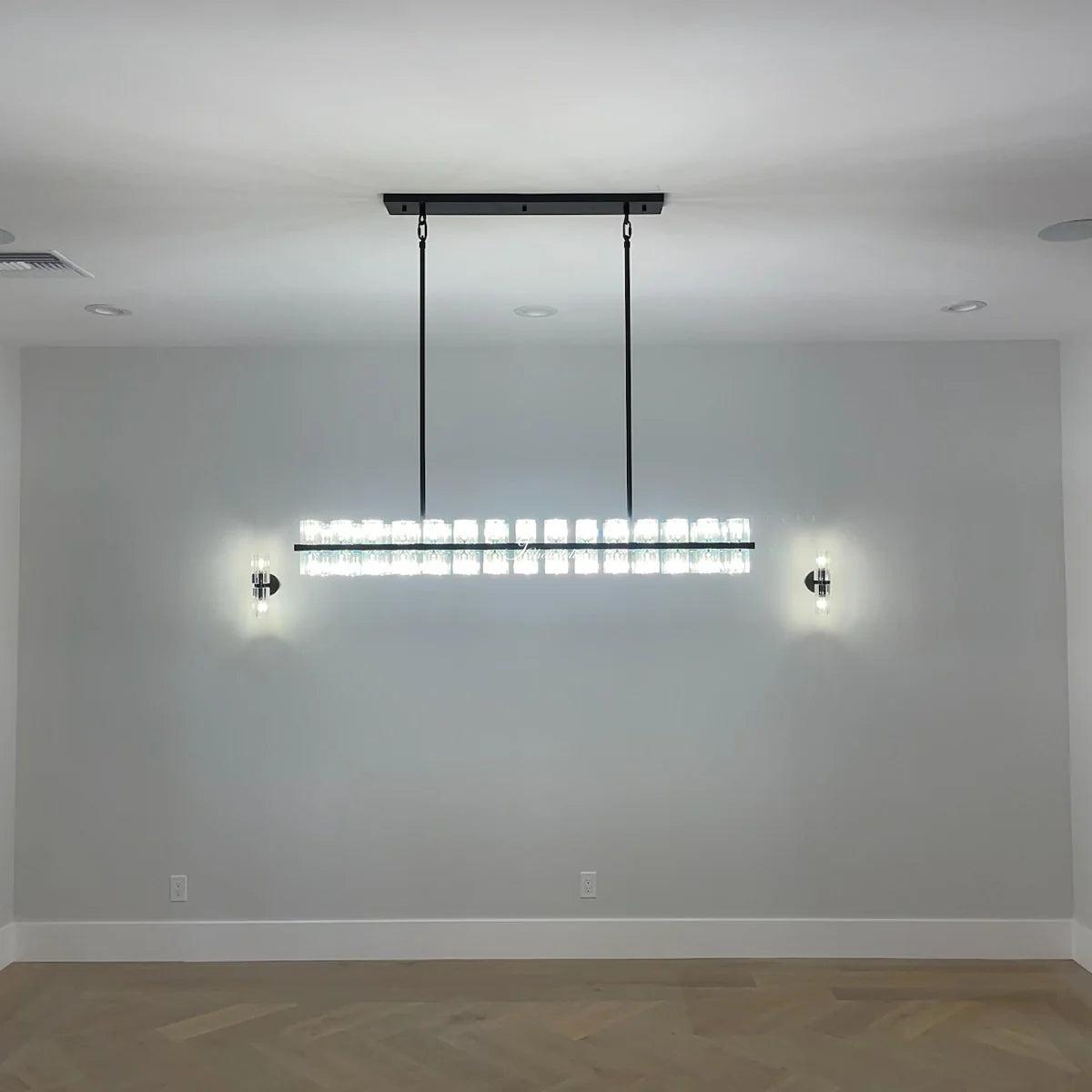 Auraline Crystal Rectangular Chandelier 72"