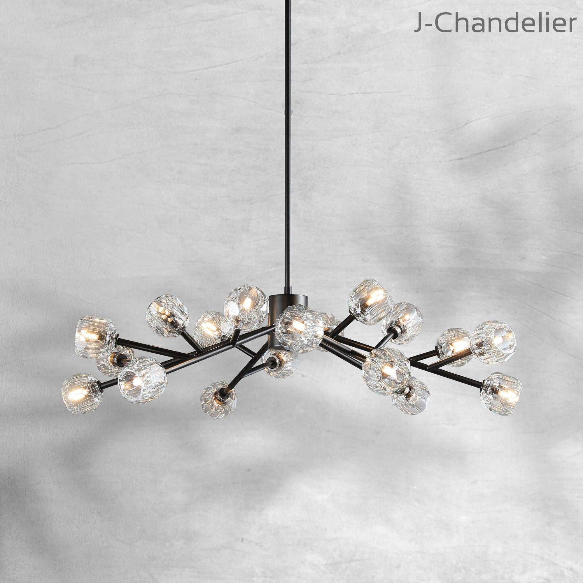 Bille De Crystal Round Chandelier 48"