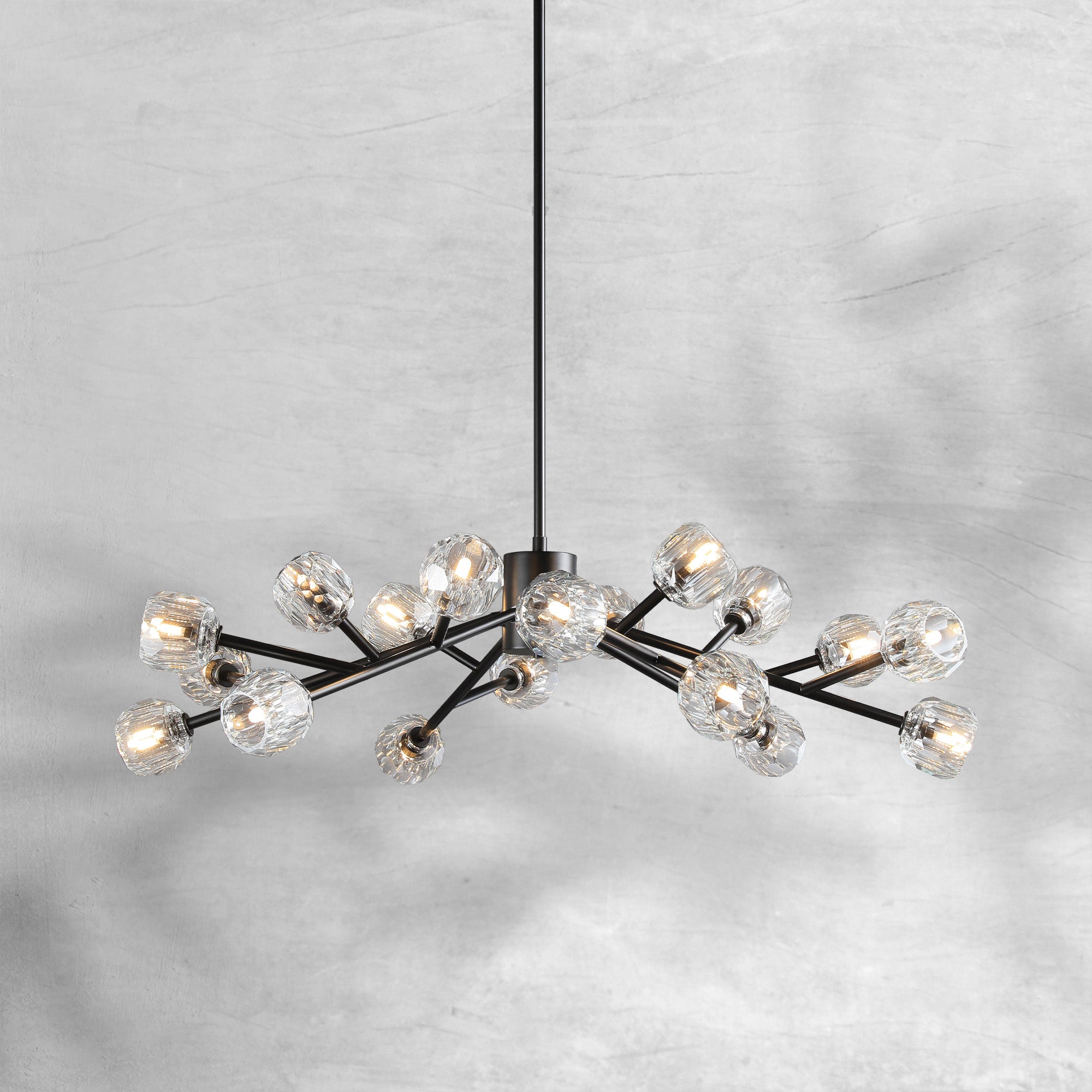 Bille De Crystal Round Chandelier 48"