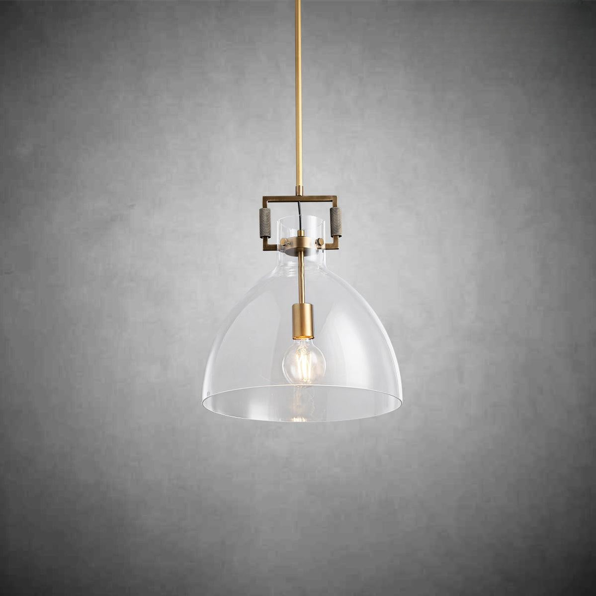 Machine Glass Cloche Pendant 10" 14" 18"