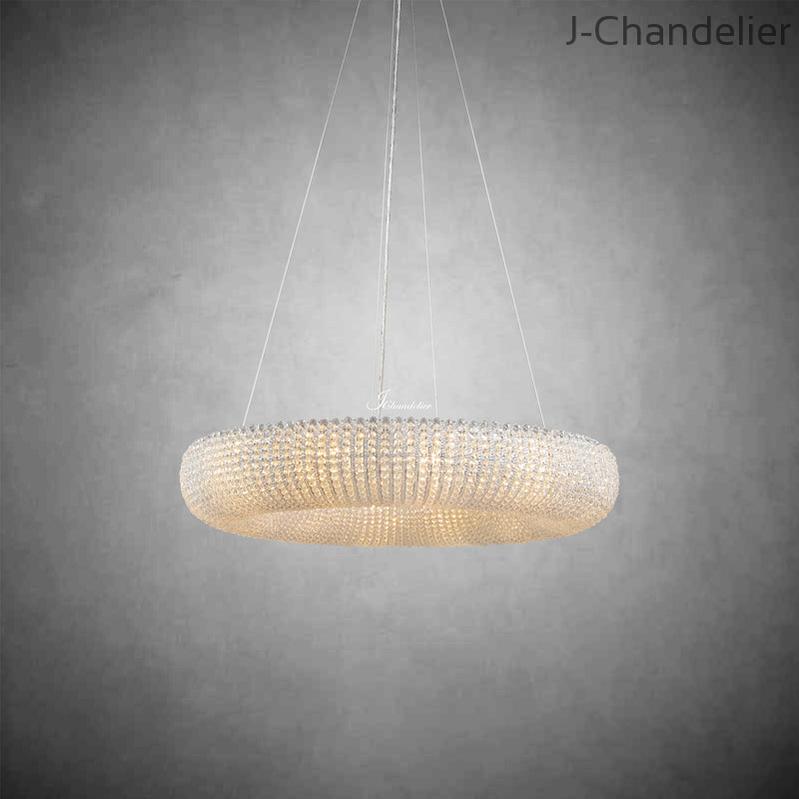 JC Halo Crystal Round Chandelier 32", 41", 60"