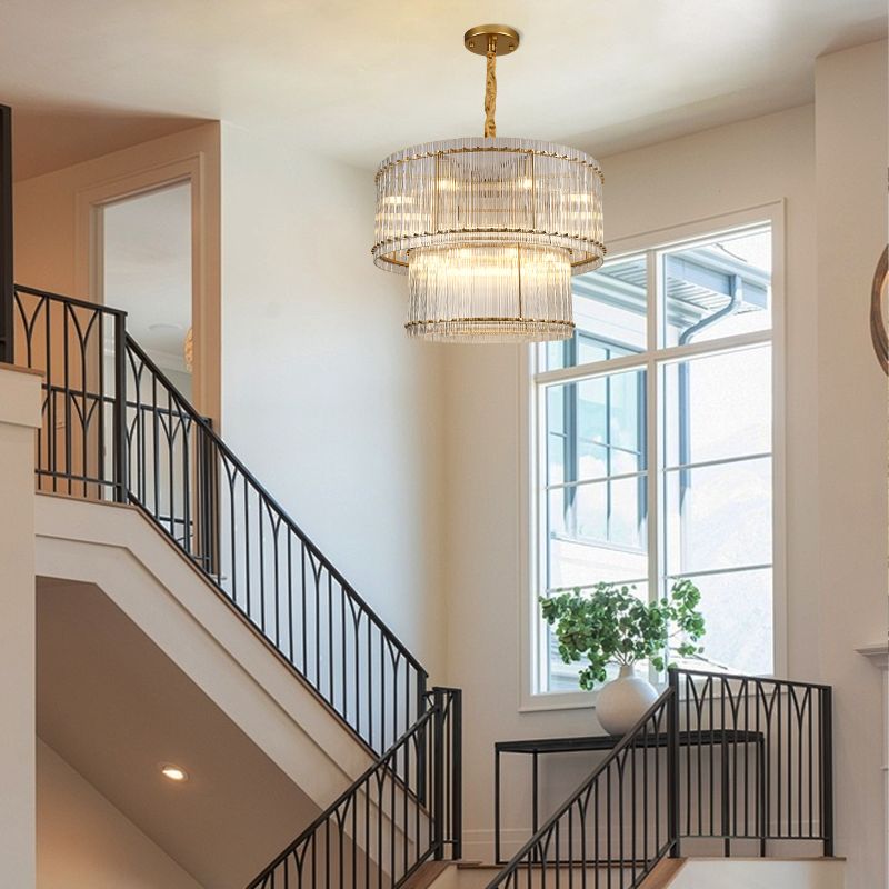 Sun Marcus 2-Tier Glass Round Chandelier 48"