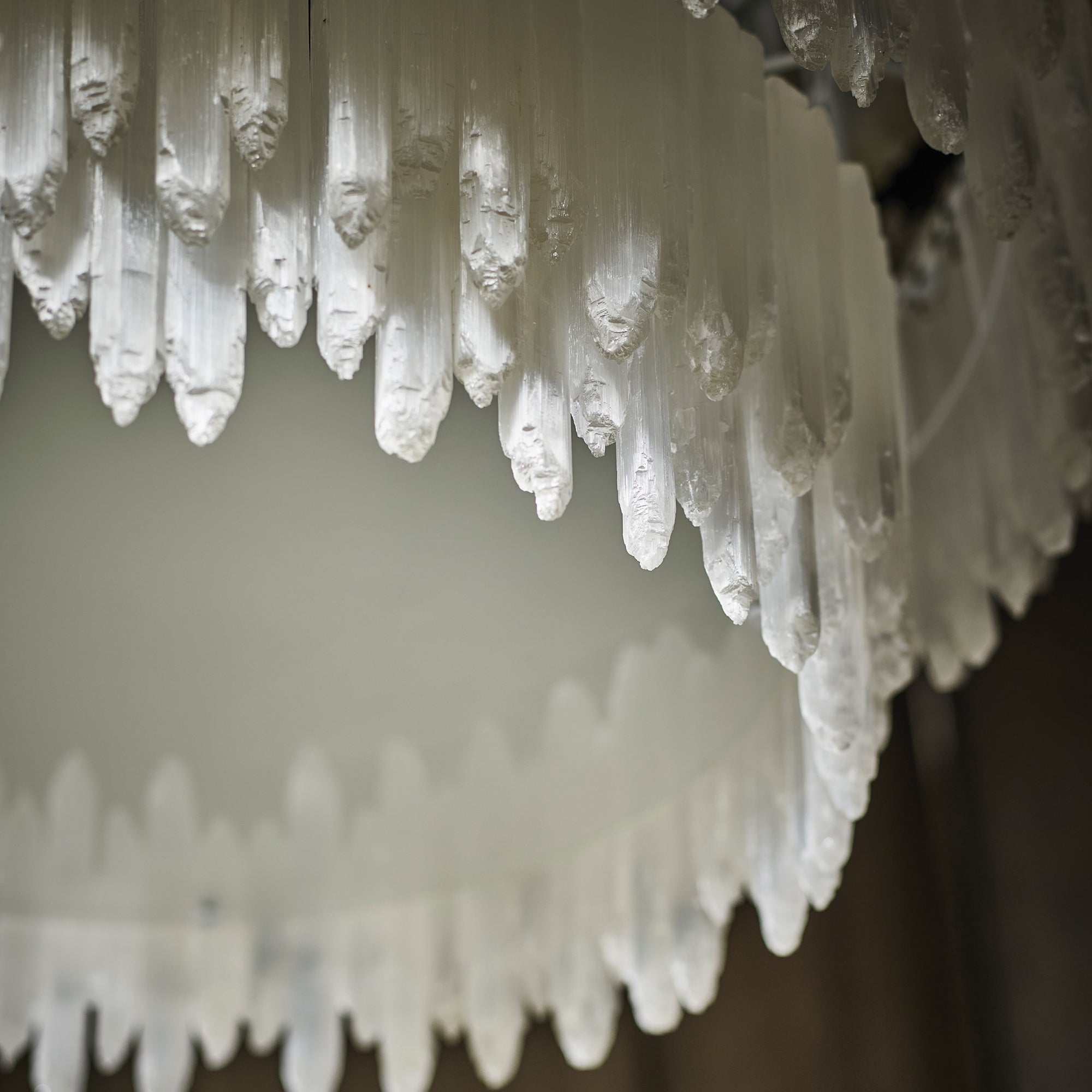 Art Selenite Layer Round Chandelier - Merlin Lamps