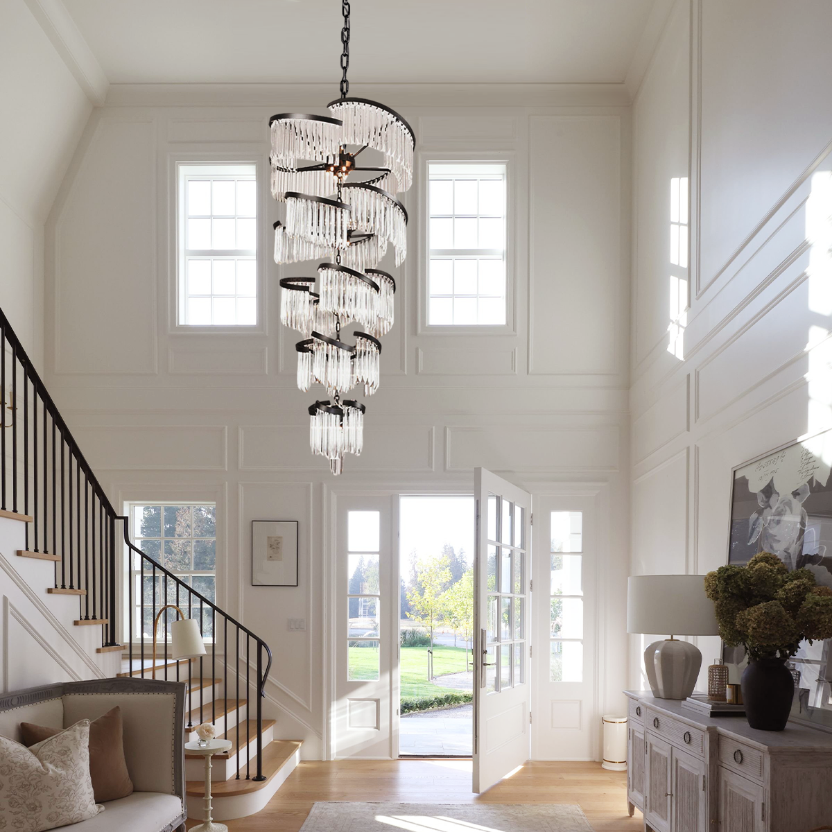 Twin Palms Crystal Chandelier
