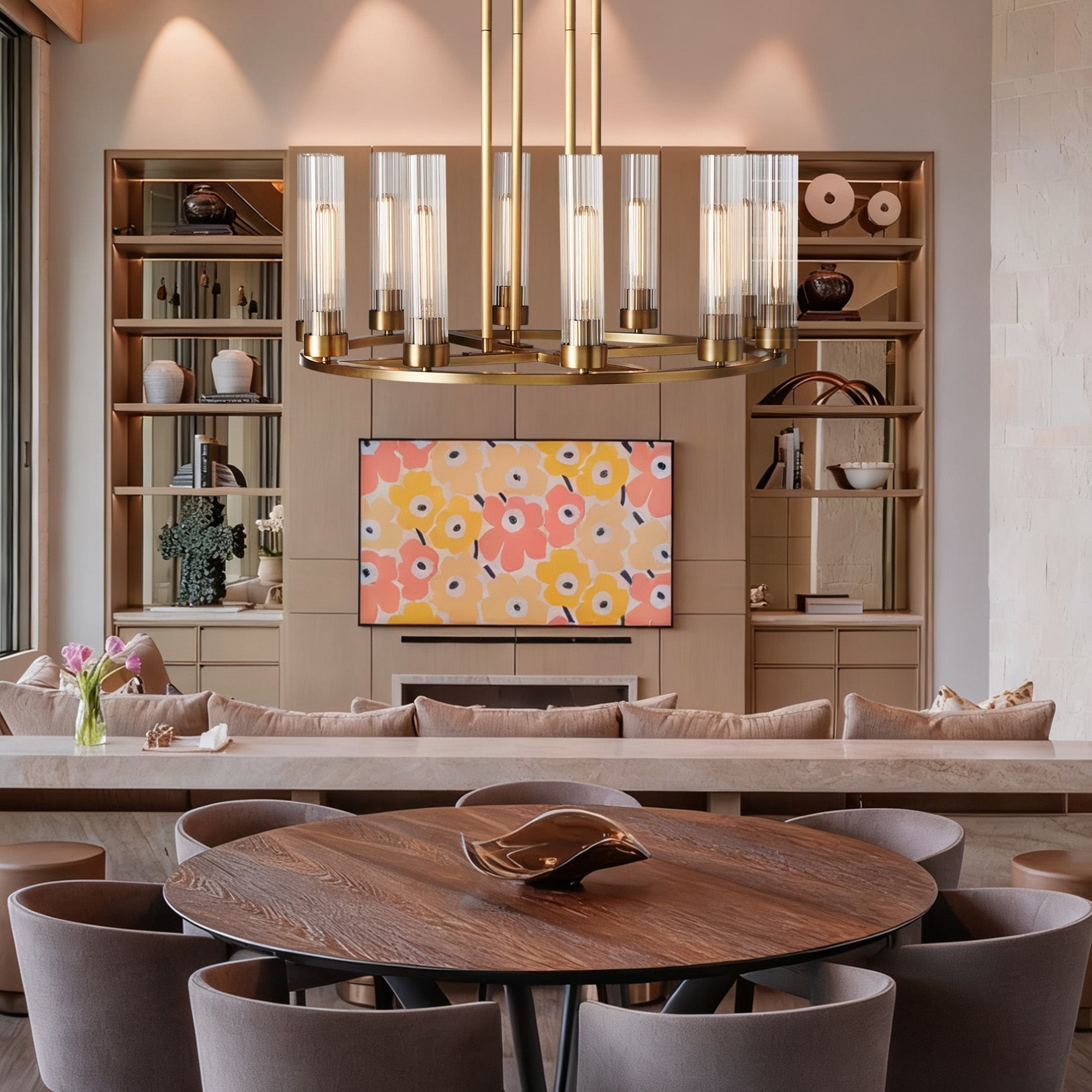 Andreas Round Chandelier 10/12 Light