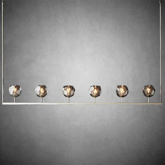 Bille De Crystal Ball Linear Chandelier 48” 60"