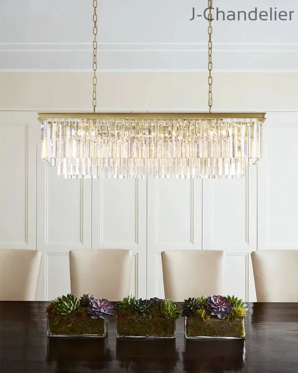 1920s Odaon Art Deco Rectangular Chandelier 40"