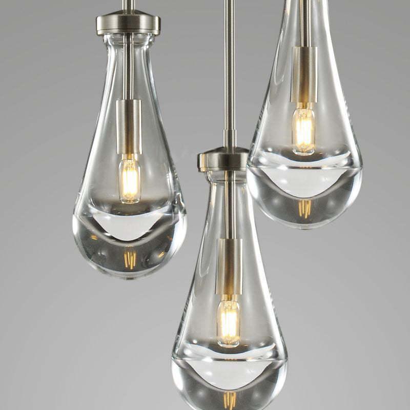 Raindrop 3-Light Rod Round Chandelier