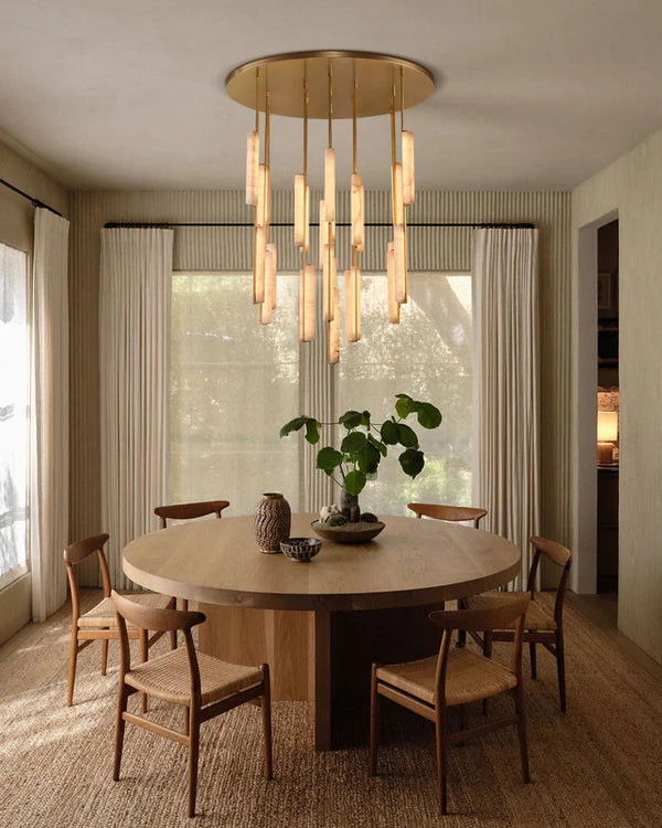 Auduban Alabaster Round Chandelier