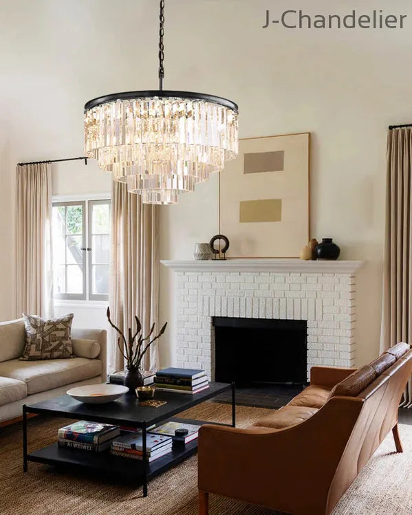 1920s Odaon Art Deco Round Chandelier 20"32"44"