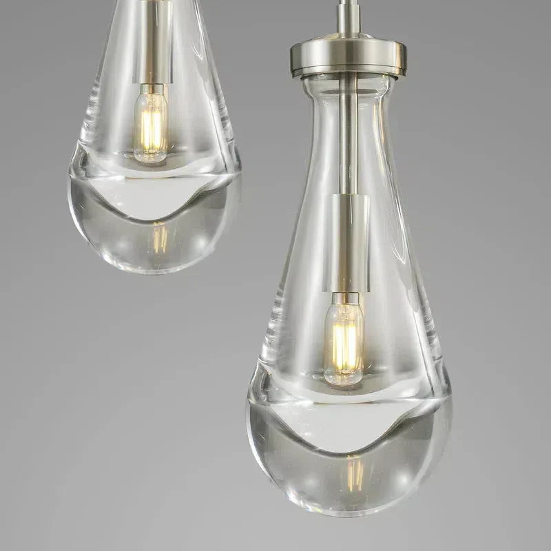 Raindrop 2-Light Cord Round Chandelier