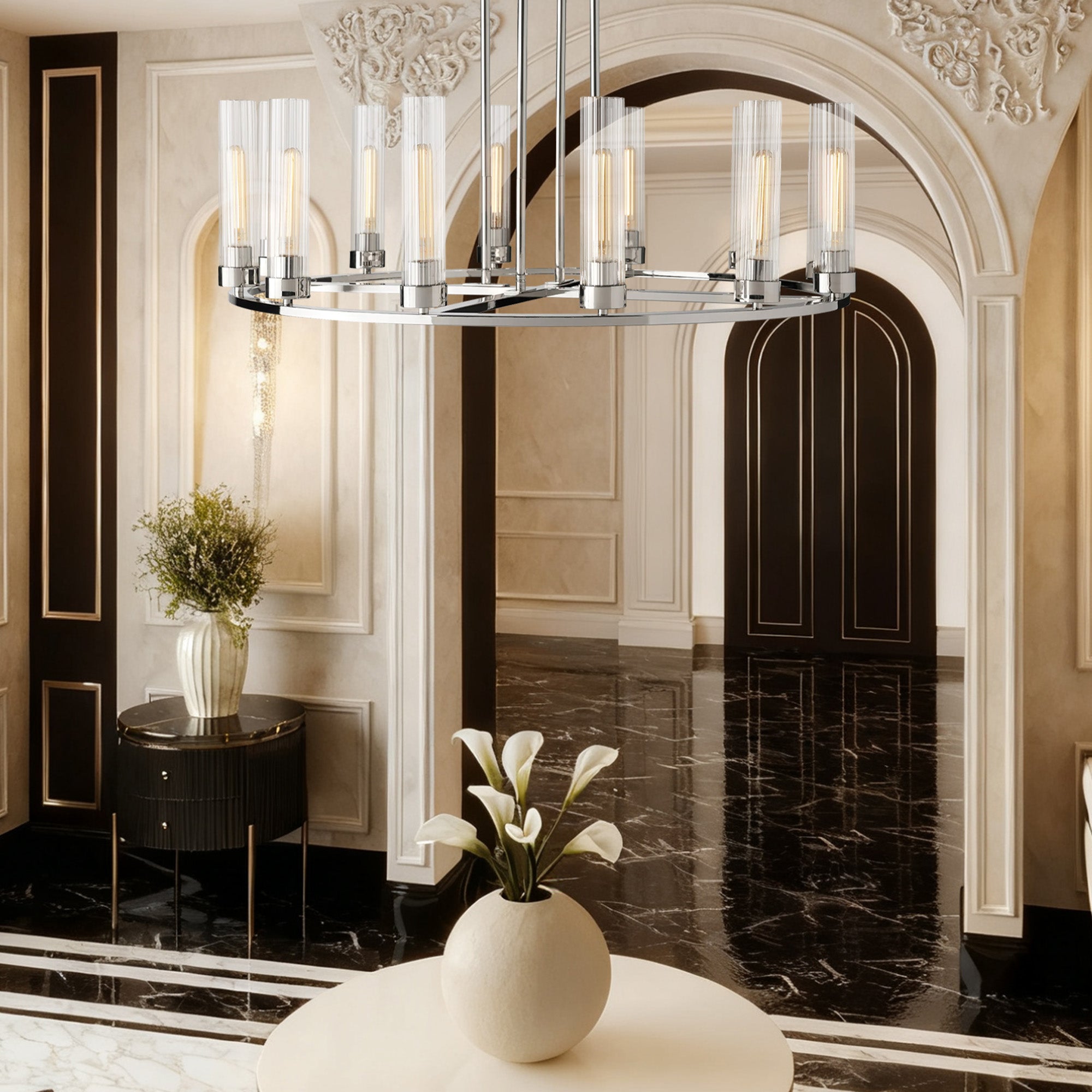 Andreas Round Chandelier 10/12 Light