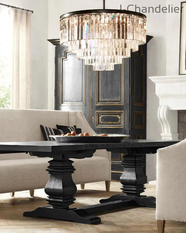 1920s Odaon Art Deco Round Chandelier 20"32"44"