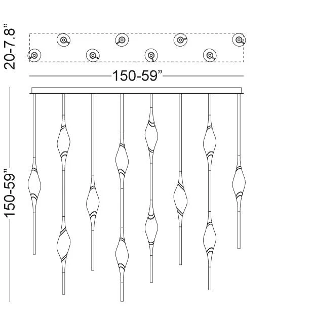 Callista Modern Crystal Linear Dining Room Chandelier