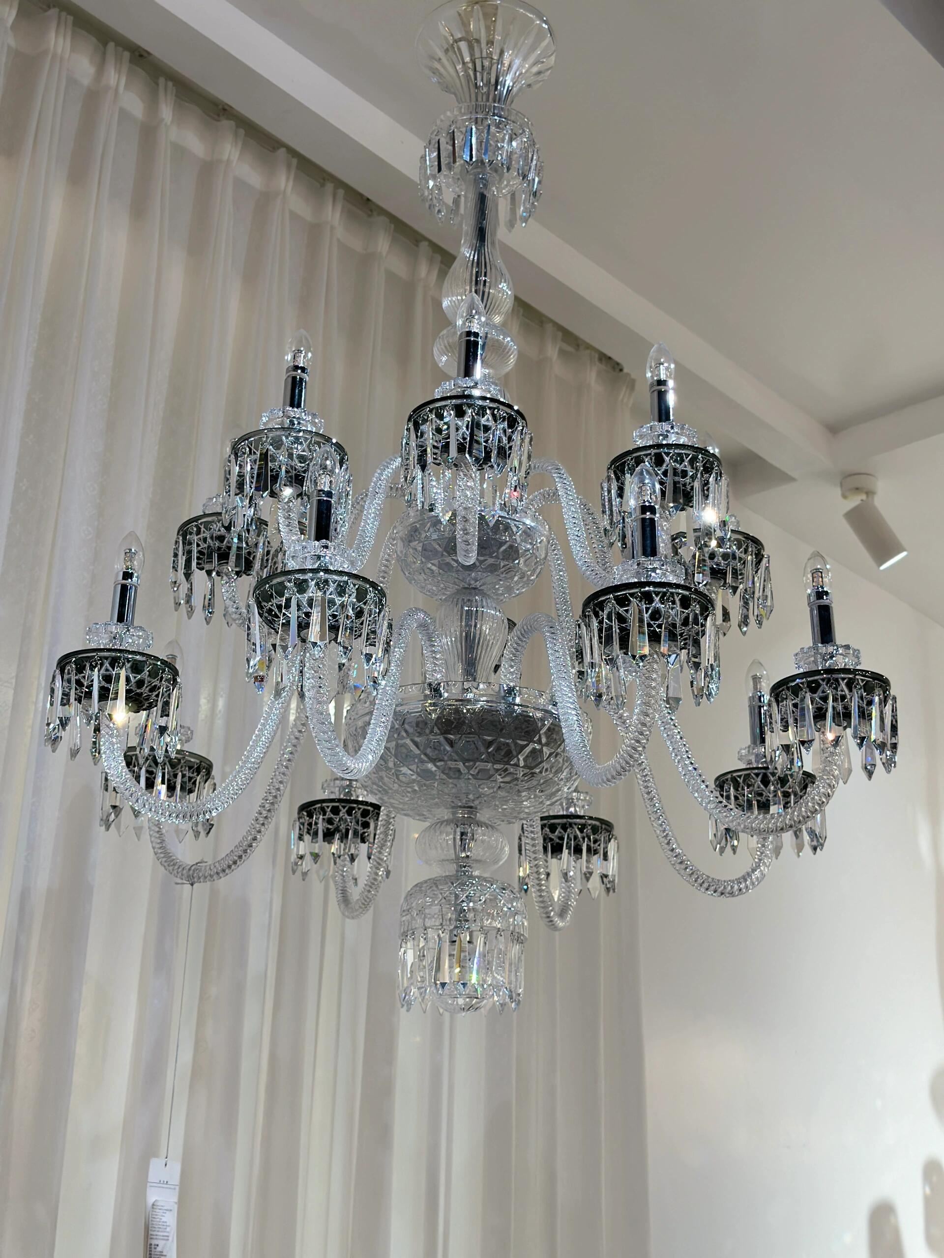 Elegant Crystal Chandelier in Italian Style for Bedroom and Living Room