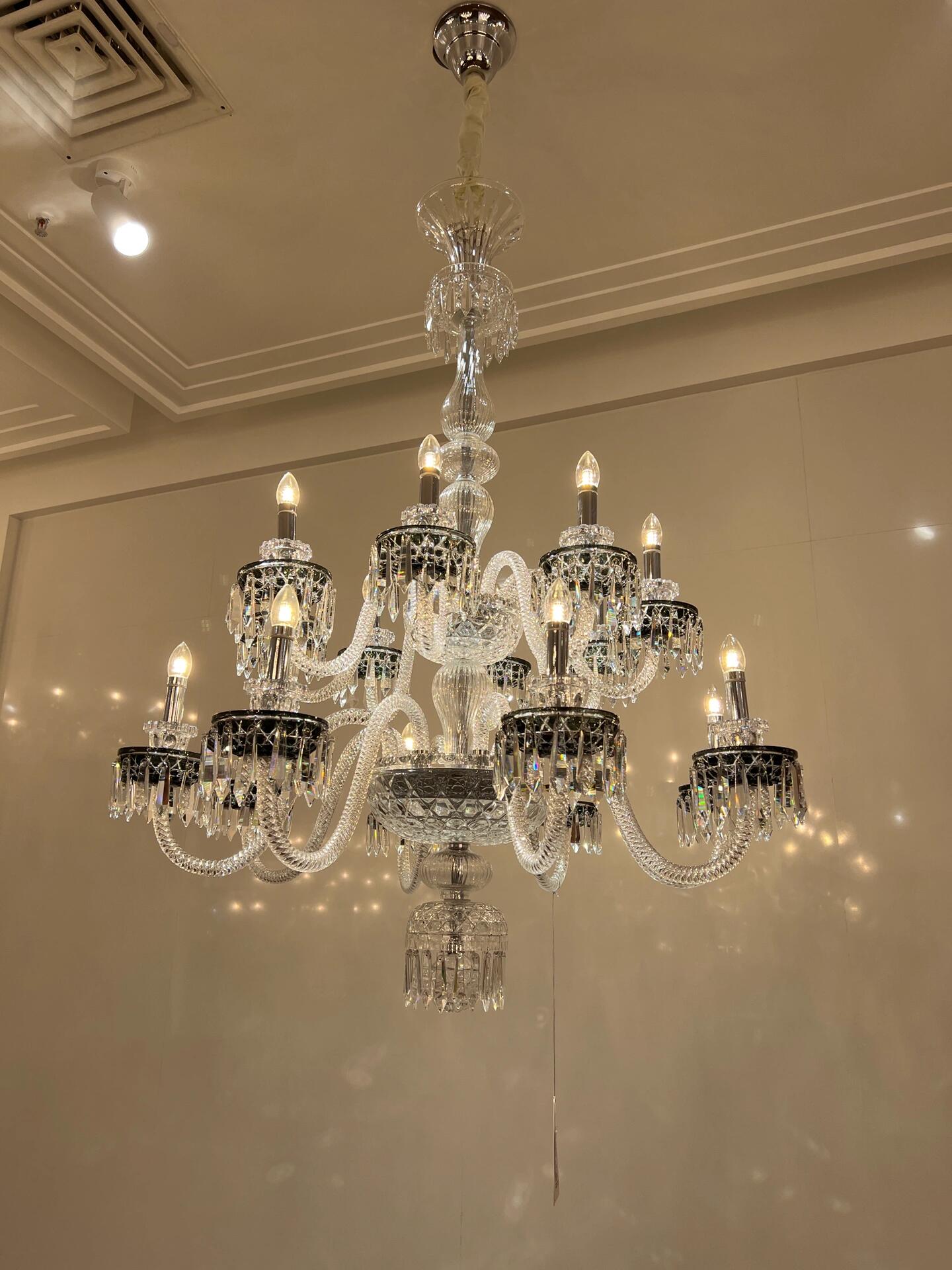 Elegant Crystal Chandelier in Italian Style for Bedroom and Living Room