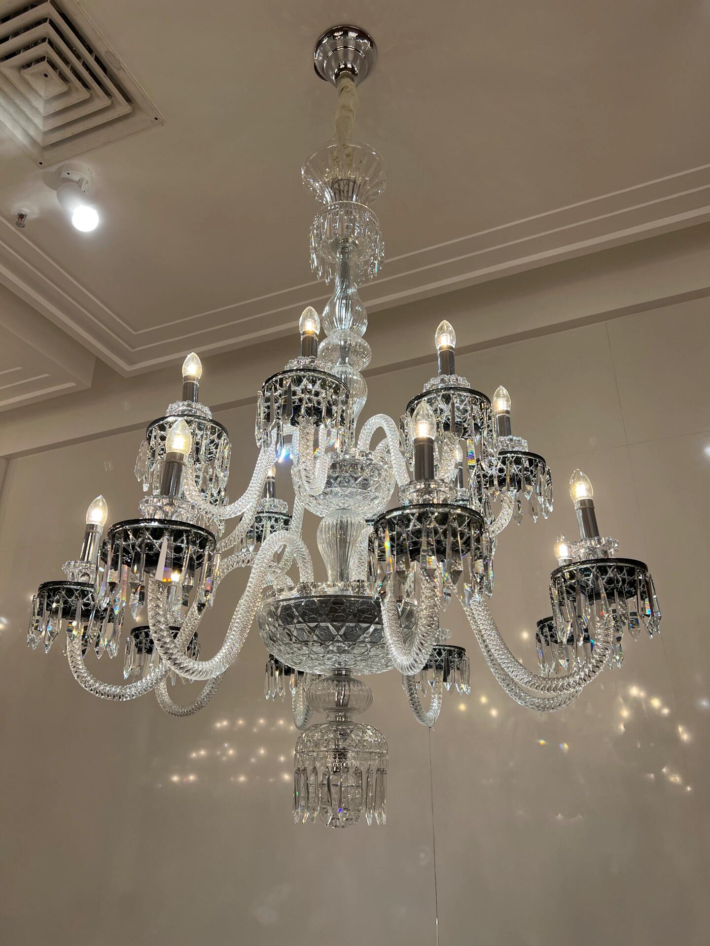 Elegant Crystal Chandelier in Italian Style for Bedroom and Living Room