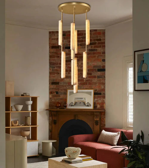 Auduban Alabaster Round Chandelier