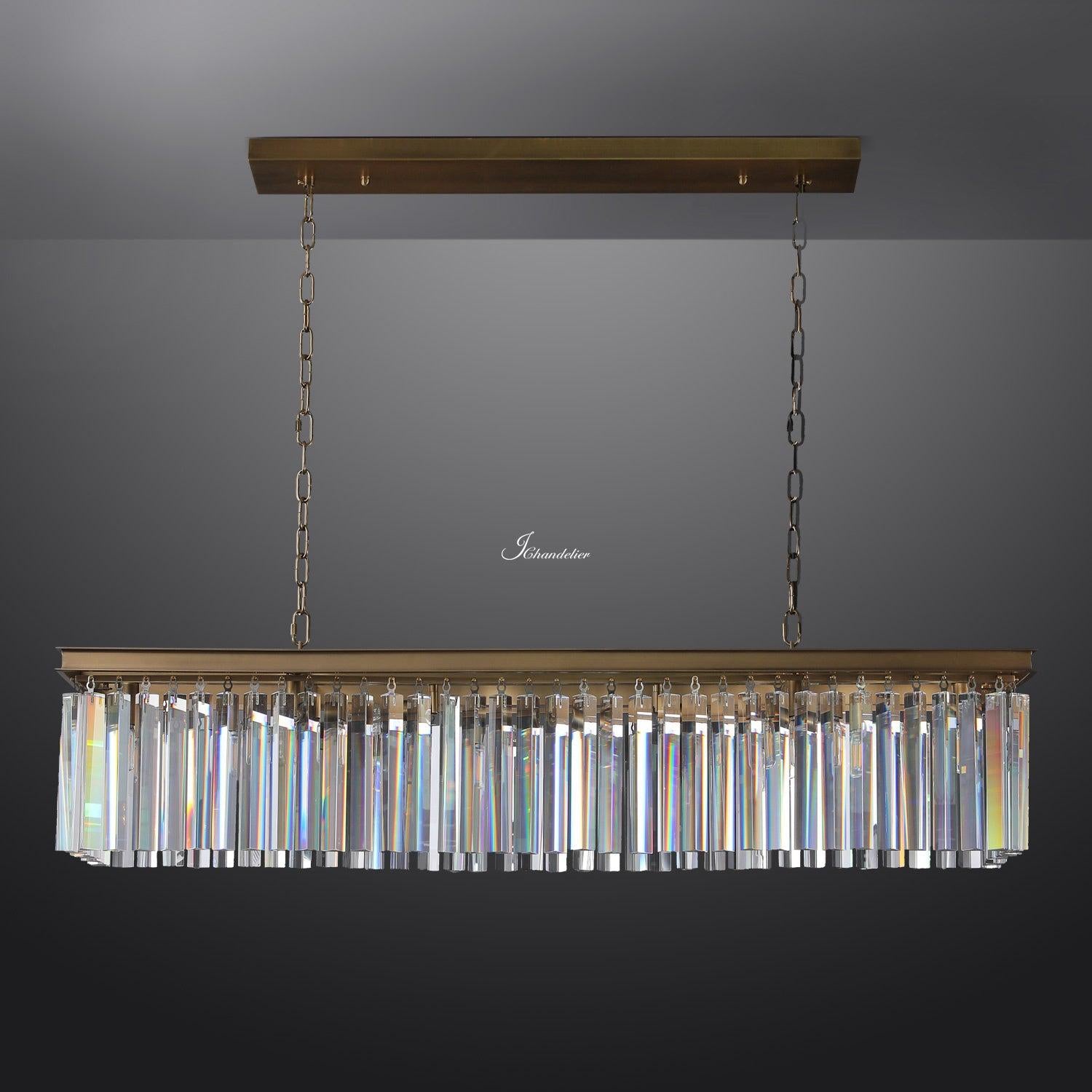 1920s Orion Art Deco Rectangular Chandelier 49"W/60"W
