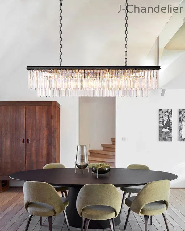 1920s Odaon Art Deco Rectangular Chandelier 40"