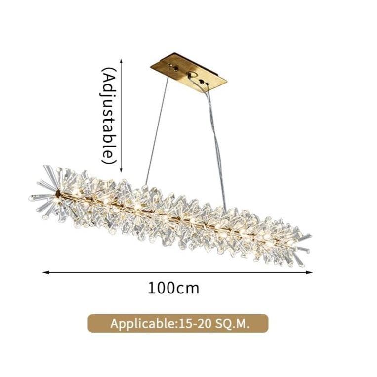 Modern Stylish Long Crystal Chandelier