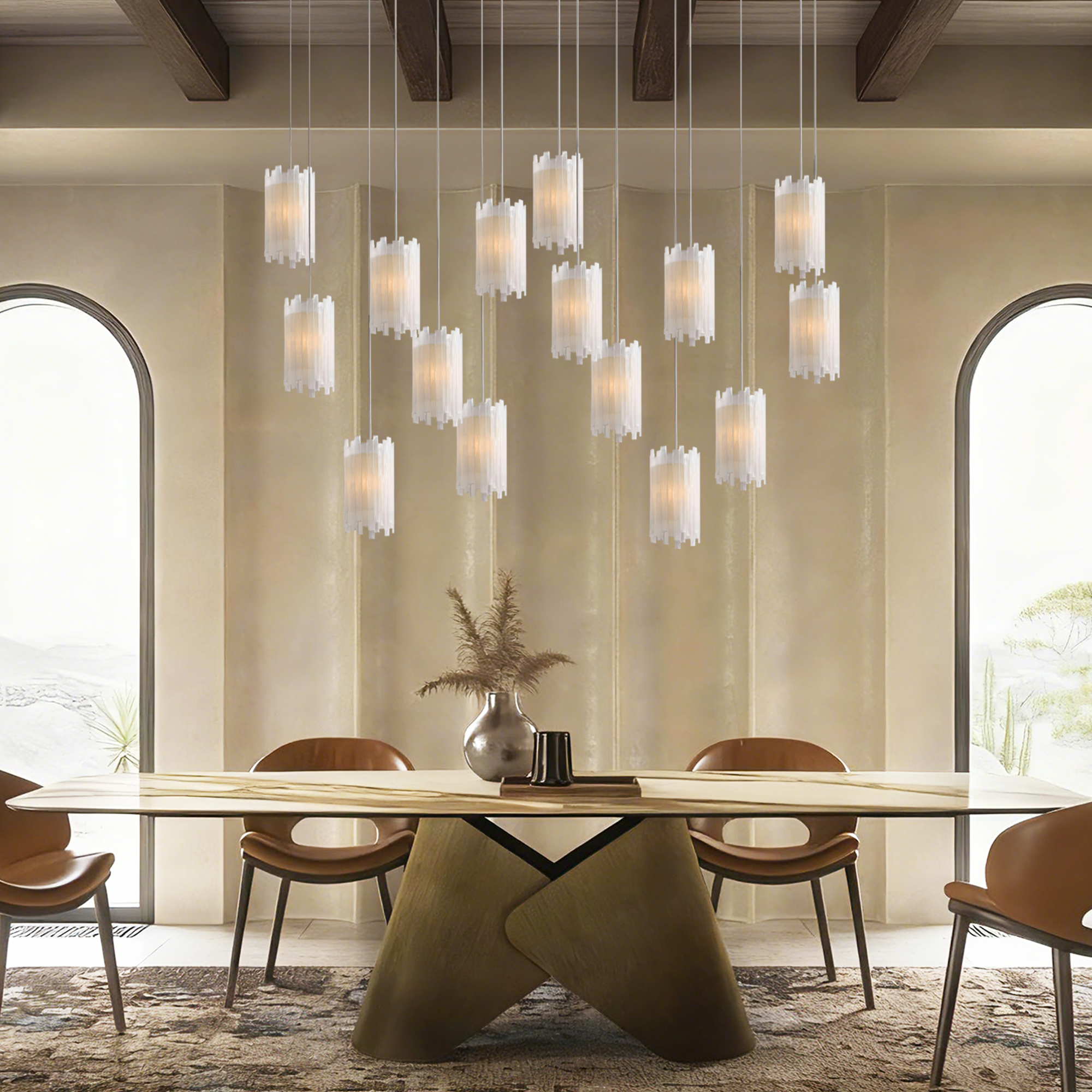 Gianna Rectangular Chandelier 15/30 Light