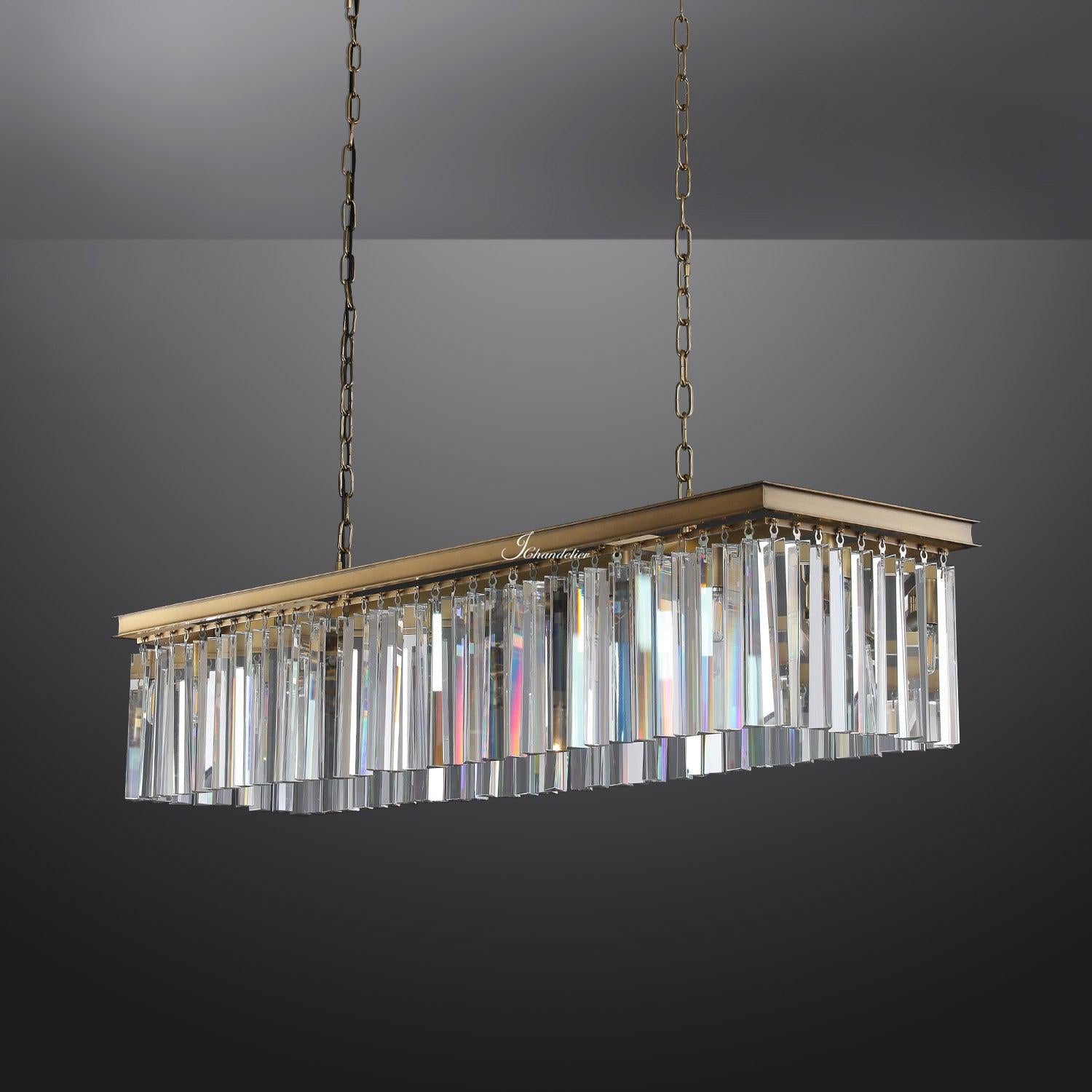 1920s Orion Art Deco Rectangular Chandelier 49"W/60"W