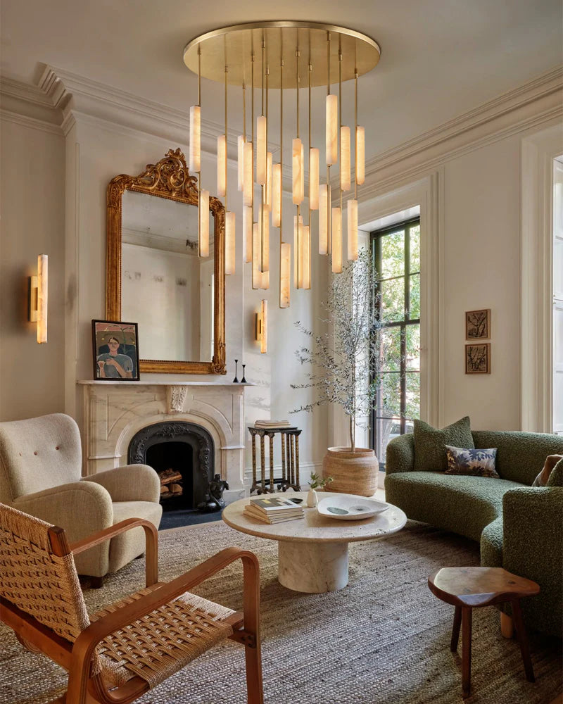 Auduban Alabaster Round Chandelier